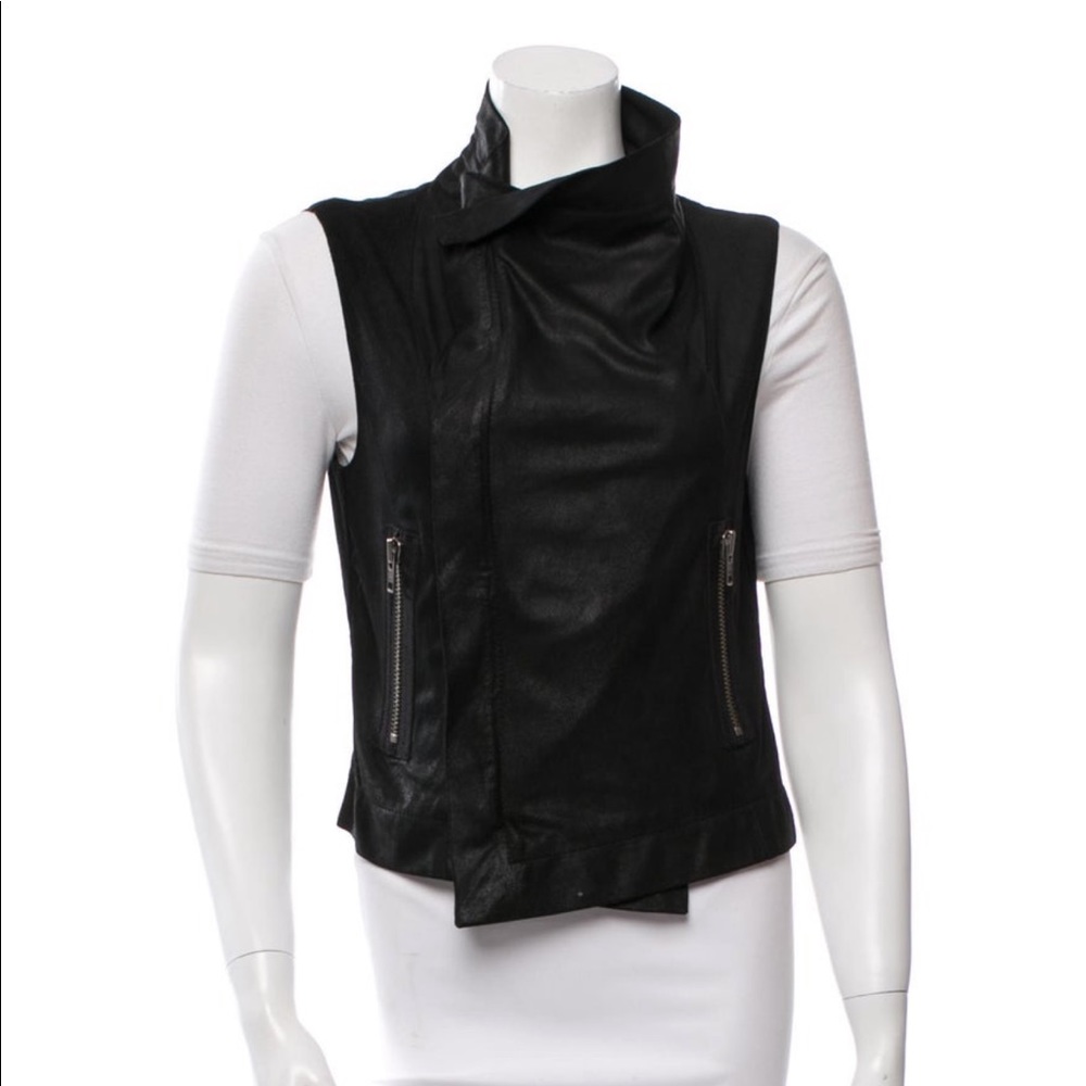 Veda - Black Leather Moro Vest